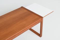 Scandinavian extendable coffee table in teak and white Denmark 1960 - 3790168