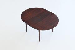 Scandinavian extendable oval shaped dining table rosewood Denmark 1960 - 4001597