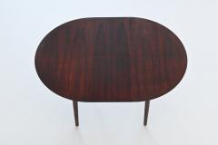 Scandinavian extendable oval shaped dining table rosewood Denmark 1960 - 4001602