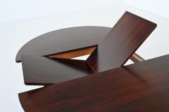 Scandinavian extendable oval shaped dining table rosewood Denmark 1960 - 4001604