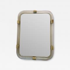 Scenographic Italian Torciglione Torchon Murano Glass Wall Mirror - 4630822