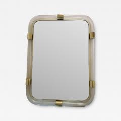 Scenographic Italian Torciglione Torchon Murano Glass Wall Mirror - 4739259