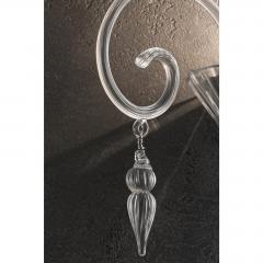Scenographic Venetian Rigadin wall Sconce in Trasparent Murano Glass - 4735919