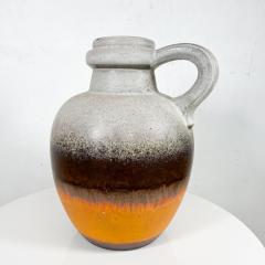 Scheurich Keramik Midcentury Lava Stripe Pottery Art Water Pitcher Jug Vase West Germany - 2893453