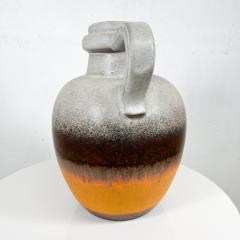 Scheurich Keramik Midcentury Lava Stripe Pottery Art Water Pitcher Jug Vase West Germany - 2893454