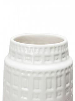 Scheurich Mid Century West German Rectangular Incised Inka Patterned White Gla - 4668039