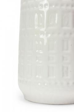 Scheurich Mid Century West German Rectangular Incised Inka Patterned White Gla - 4668040