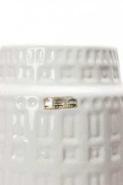 Scheurich Mid Century West German Rectangular Incised Inka Patterned White Gla - 4668042