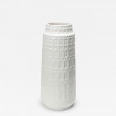 Scheurich Mid Century West German Rectangular Incised Inka Patterned White Gla - 4700825