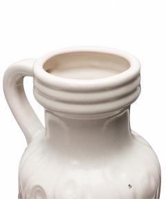 Scheurich West German Mid Century Koralle Design White Ceramic Pitcher - 4672284