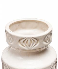 Scheurich West German Mid Century Onion Amsterdam Pattern White Cermaic Vase - 4673073