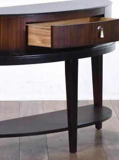 Schnadig Tribeca Art Deco Macassar Wood Demilune Console Table - 1610598