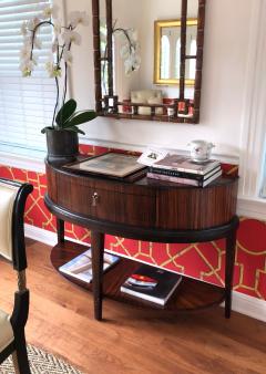 Schnadig Tribeca Art Deco Macassar Wood Demilune Console Table - 1610632
