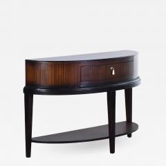 Schnadig Tribeca Art Deco Macassar Wood Demilune Console Table - 1610956