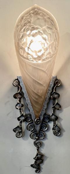 Schneider Art Deco Single Wall Sconce France - 3794272