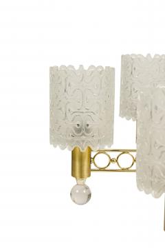 Schonbek Lighting Schonbek CO American Mid Century Brass and Crystal 6 Arm Chandelier - 4272744