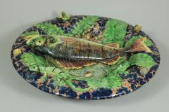School of Paris Majolica Palissy Fish Reptile Butterfly Plate - 1843475
