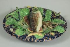 School of Paris Majolica Palissy Fish Reptile Butterfly Plate - 1843480