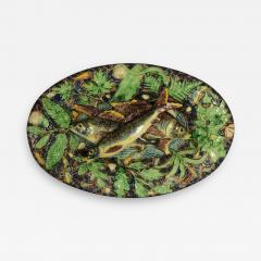 School of Paris Majolica Palissy Fish Reptile Platter - 1849369