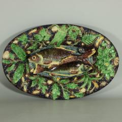 School of Paris Palissy Majolica Palissy Fish Platter - 1867901