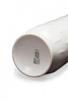 Schumann Artzberg Bavarian German Mid Century White Porcelain Raised Vertical Li - 4676065