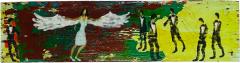 Scott Griffin Angel Folk Outsider Painting on Found Wood Canada 2008 - 4716819