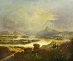 Scottish Landscape Oil on Canvas Painting - 3923016