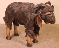 Scottish Ram In Polychrome Wood 19 Century - 2238106