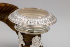 Scottish Rams Horn and Silver Candle Holder - 1363489