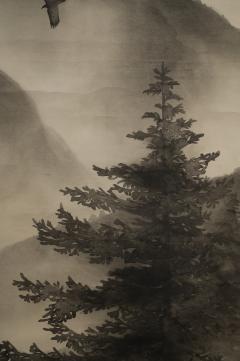 Scroll Soaring Birds in Mountain Landscape - 4150652