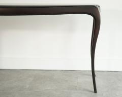 Sculpted Sapele Mahogany Console Table in Espresso 1960s - 4534734