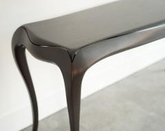 Sculpted Sapele Mahogany Console Table in Espresso 1960s - 4534736