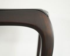 Sculpted Sapele Mahogany Console Table in Espresso 1960s - 4534737