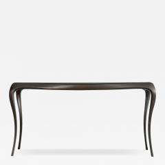 Sculpted Sapele Mahogany Console Table in Espresso 1960s - 4534818