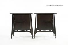 Sculpted Walnut End Tables - 286868