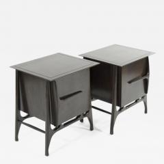 Sculpted Walnut End Tables - 287278