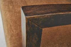 Sculptural Art Deco Armchair in Brown Mohair France ca 1930s - 4357967