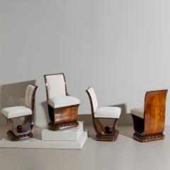 Sculptural Art Deco Side Chairs Italy 1930s 40s - 4719165