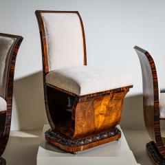 Sculptural Art Deco Side Chairs Italy 1930s 40s - 4719191