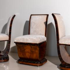 Sculptural Art Deco Side Chairs Italy 1930s 40s - 4719210