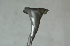 Sculptural Art Nouveau Candle Holder in Pewter 1900 - 4582753