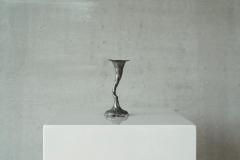 Sculptural Art Nouveau Candle Holder in Pewter 1900 - 4582774