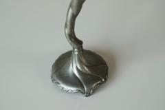 Sculptural Art Nouveau Candle Holder in Pewter 1900 - 4582778