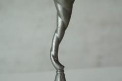 Sculptural Art Nouveau Candle Holder in Pewter 1900 - 4582813