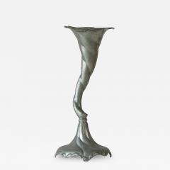Sculptural Art Nouveau Candle Holder in Pewter 1900 - 4584006