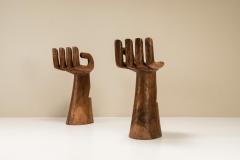 Sculptural Artisanal Hand Shaped Stools in Wood 1970s - 3035798