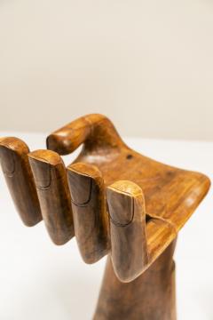 Sculptural Artisanal Hand Shaped Stools in Wood 1970s - 3035806