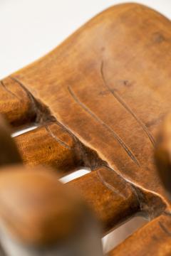 Sculptural Artisanal Hand Shaped Stools in Wood 1970s - 3035808