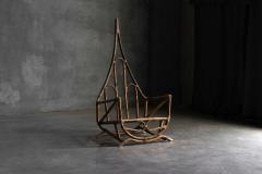 Sculptural Bamboo Lounge Chairs Italy 1960s - 4261191