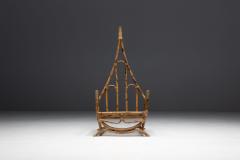 Sculptural Bamboo Lounge Chairs Italy 1960s - 4261207